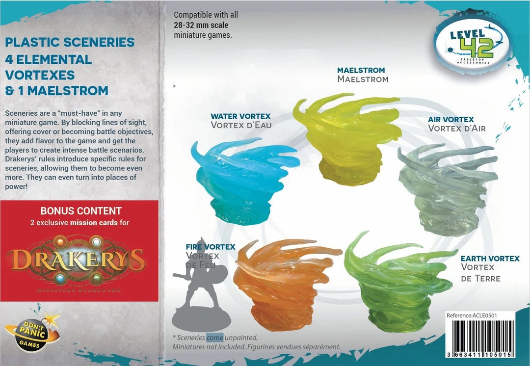 Modiphius Entertainment // Other Games // Drakerys Accessory Box: 4 Elemental Vortexes & 1 Maelstrom 4 Modiphius Entertainment // Other Games // Drakerys Accessory Box: 4 Elemental Vortexes & 1 Maelstrom