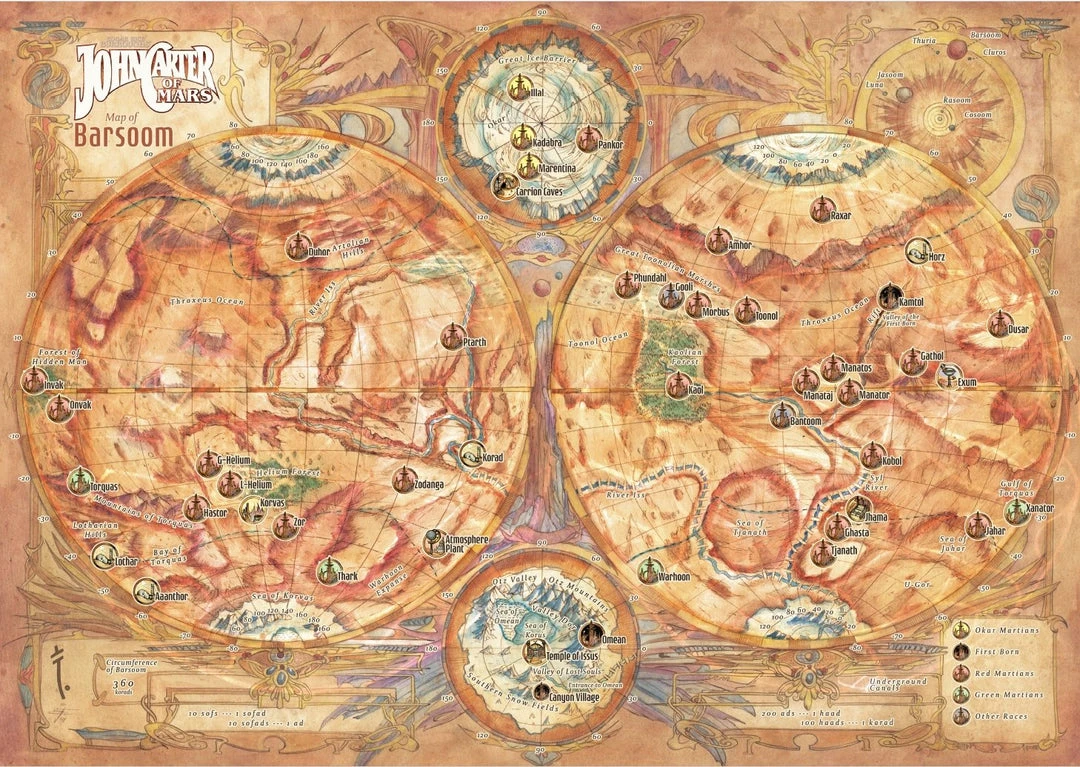 Modiphius Entertainment PDFs John Carter Of Mars: Barsoom And Korad Maps - PDF 3 Modiphius Entertainment PDFs John Carter Of Mars: Barsoom And Korad Maps - PDF