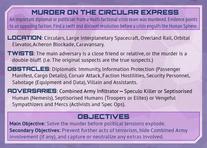 Modiphius Entertainment Infinity: GM Plot Deck - PDF 5 Modiphius Entertainment Infinity: GM Plot Deck - PDF