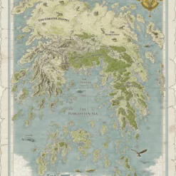 Modiphius Entertainment Odyssey Of The Dragonlords: Double Sided Map Of Thylea & Mytros