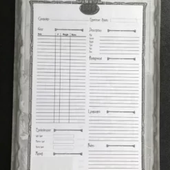 Modiphius Entertainment RollVsEvil Space 1889 Character Sheets